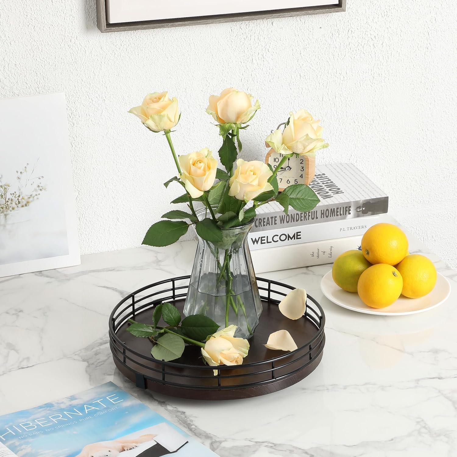 Organizador giratorio Lazy Susan BAMBOO LAND 30.48 cm Caoba