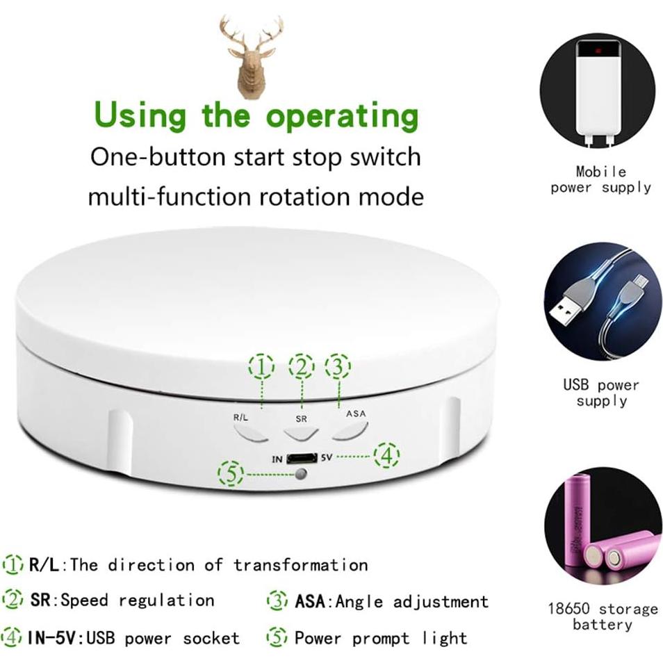 Soporte de Exhibición Giratorio Eléctrico QINMAY 14.6 cm 10 kg