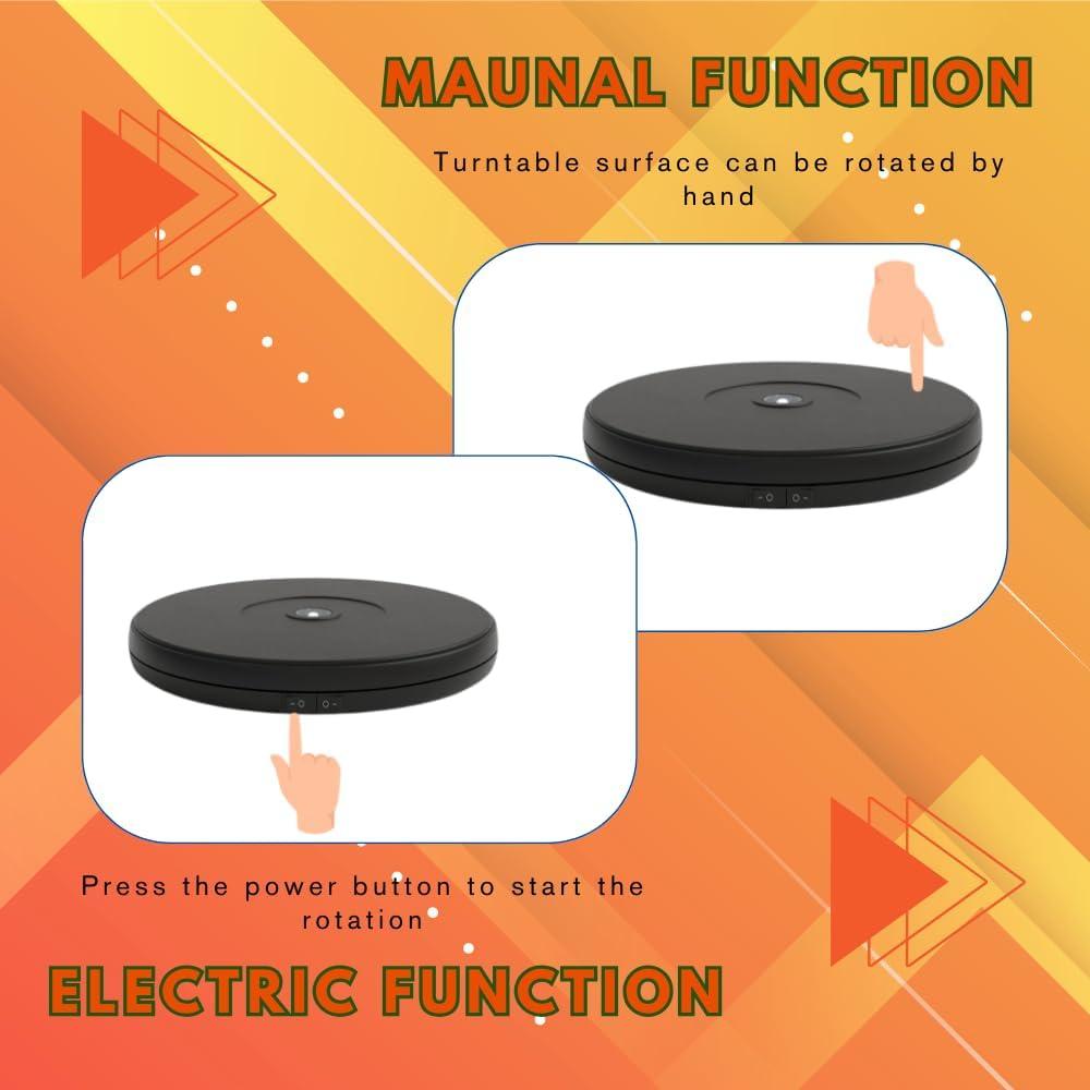 Soporte Giratorio Motorizado Fotoconic Negro 25 cm LED 9 kg