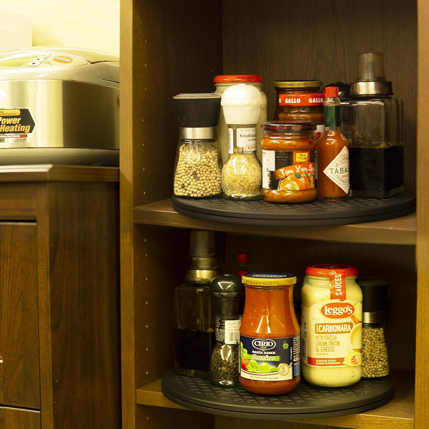 Organizador Giratorio Lazy Susan Volcanoes Club 30.48 cm Negro