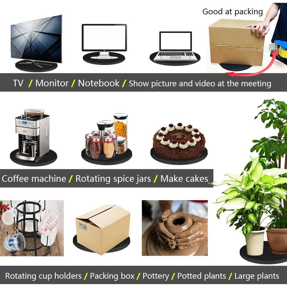 Organizador Giratorio Lazy Susan Volcanoes Club 30.48 cm Negro