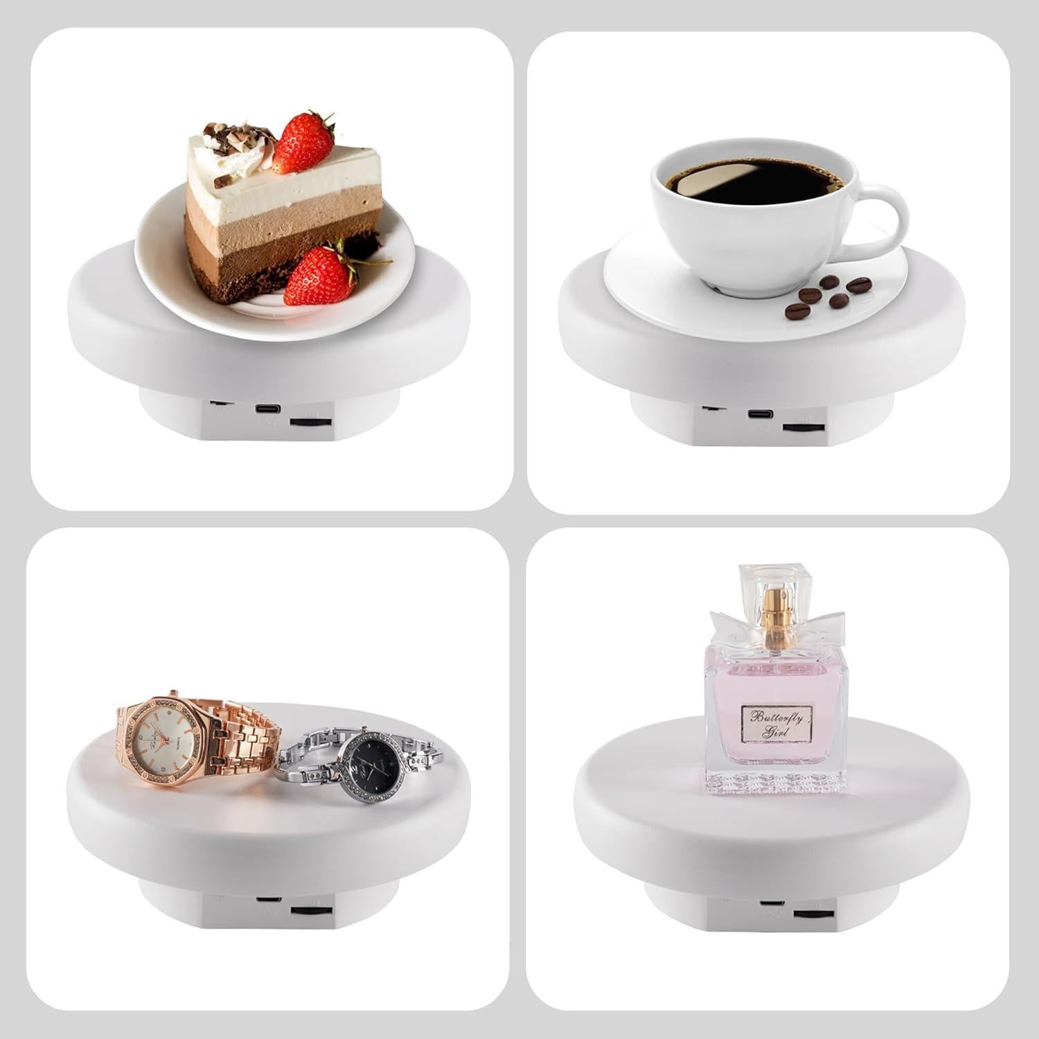 Soporte Giratorio de Exhibición 16 cm Negro - Ideal para Productos