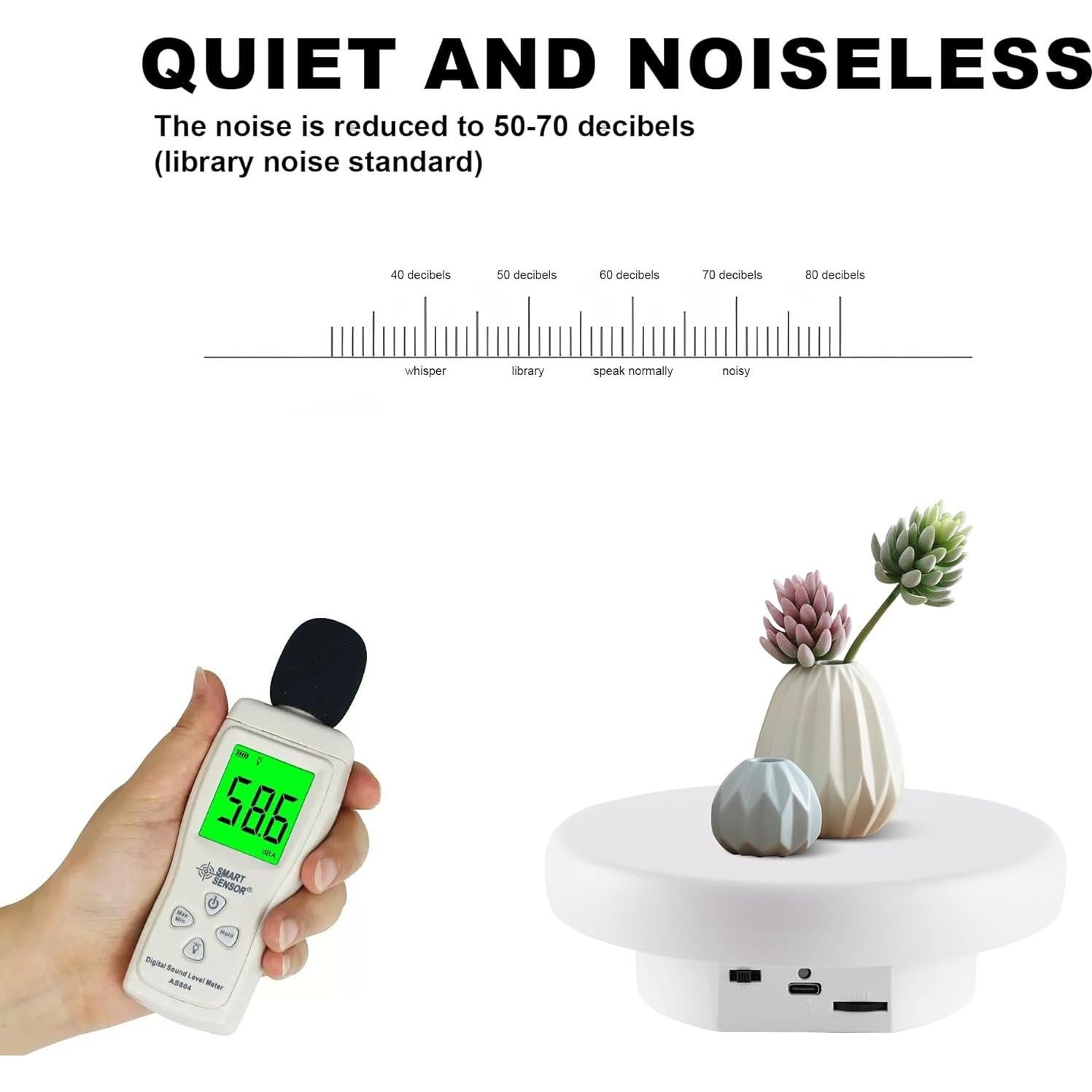 Soporte Giratorio de Exhibición 16 cm Negro - Ideal para Productos