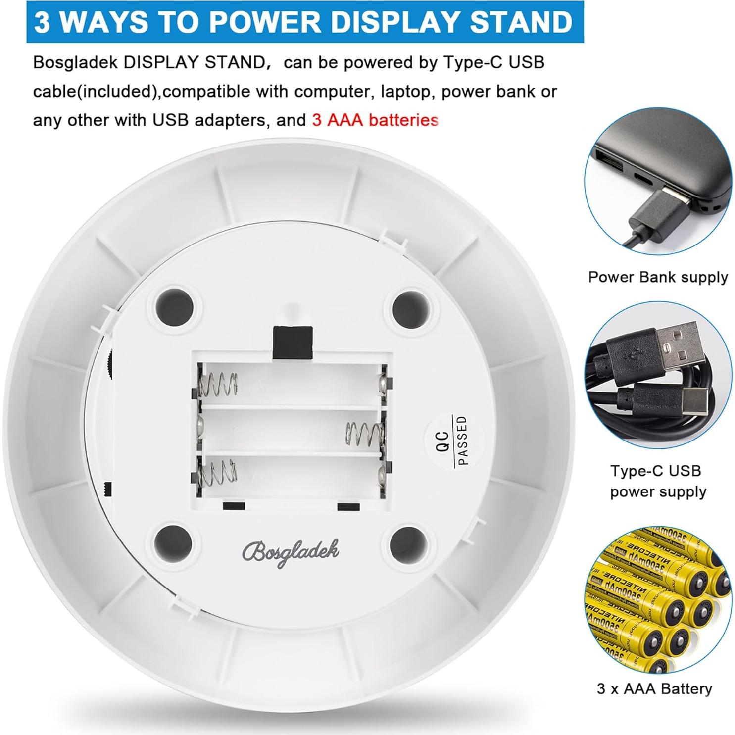 Soporte Giratorio de Exhibición 16 cm Negro - Ideal para Productos