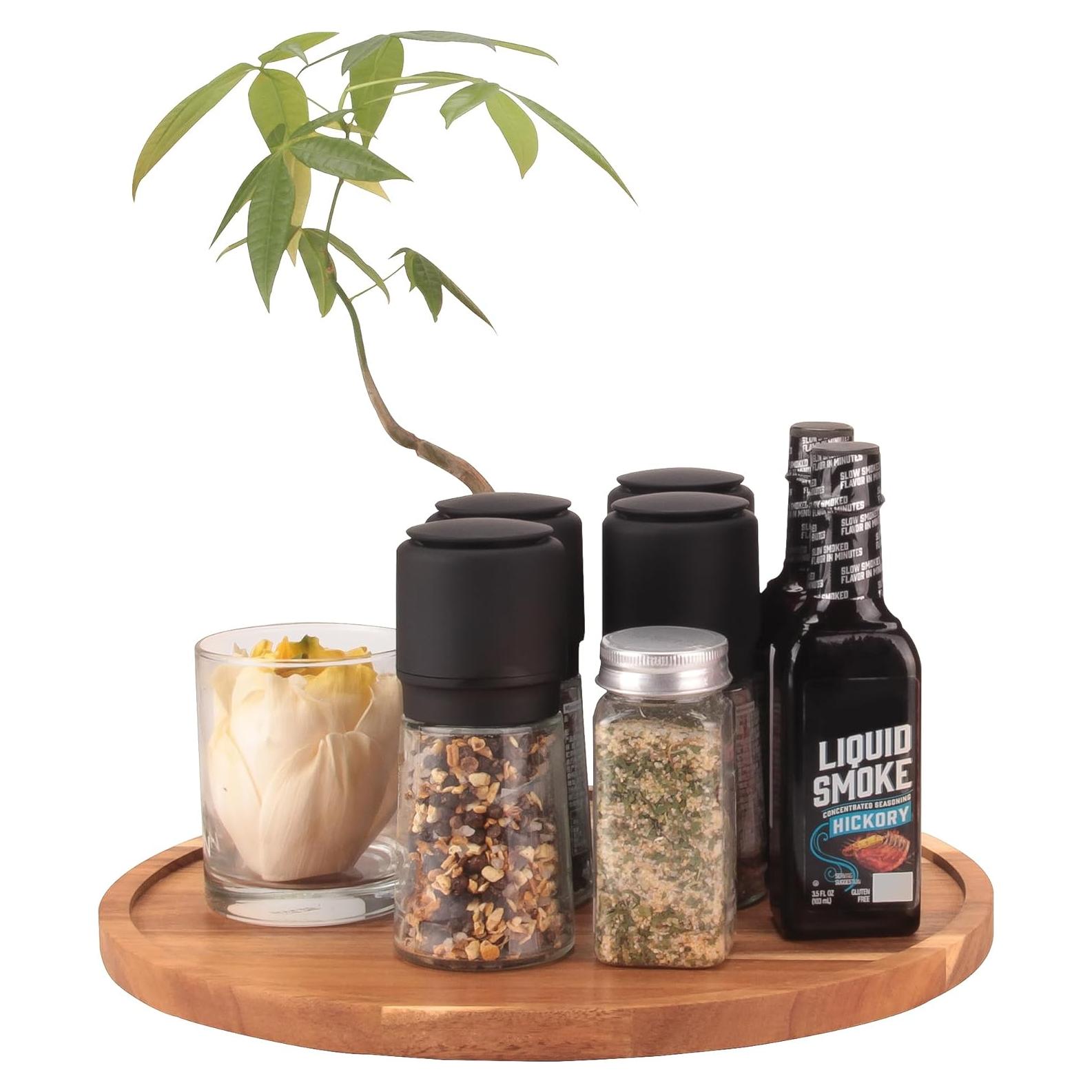 Organizador Giratorio de Madera Acacia 23 cm IURRDOP