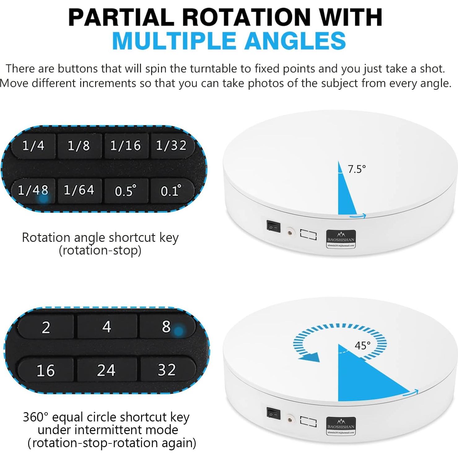 Plataforma de Fotografía BAOSHISHAN 34.8cm 50kg Control Remoto