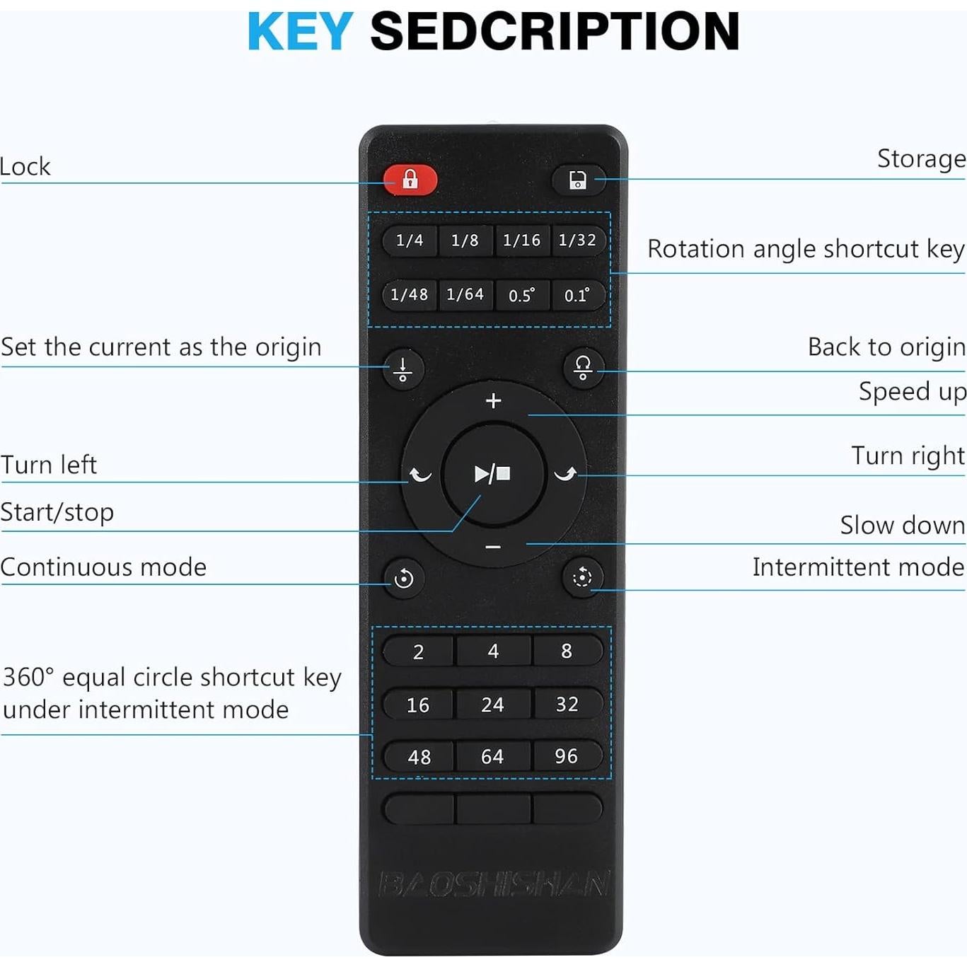 Plataforma de Fotografía BAOSHISHAN 34.8cm 50kg Control Remoto
