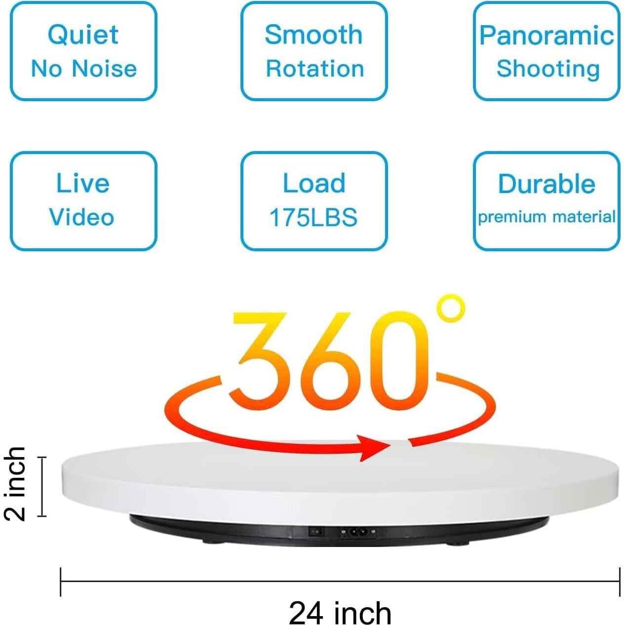 Exhibidor Giratorio Motorizado Yuanj 61 cm para Joyería y Modelos