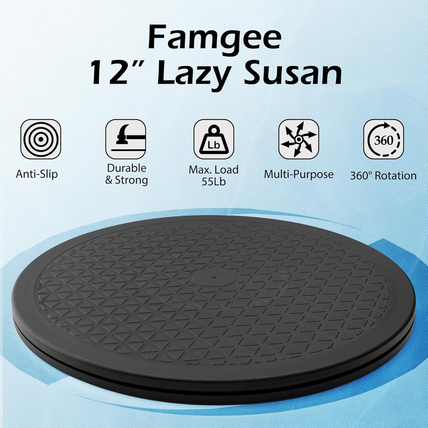 Lazy Susan Giratorio 30 cm Famgee - Soporte Antideslizante 25 kg