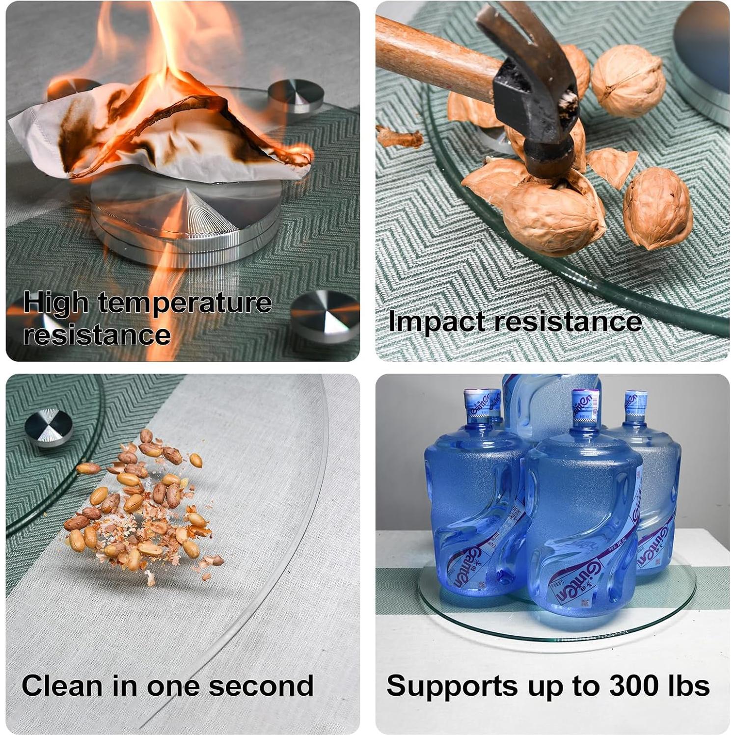 Plato Giratorio de Vidrio Templado SZG 101.6 cm 1/3" Extra Grueso