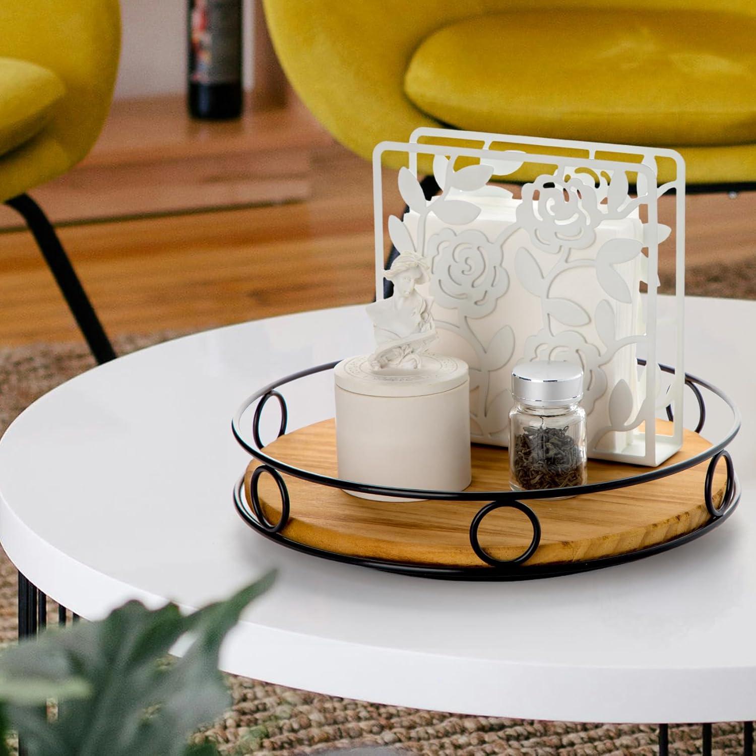 Organizador giratorio Lazy Susan Nucookery 25.4 cm madera ecológica