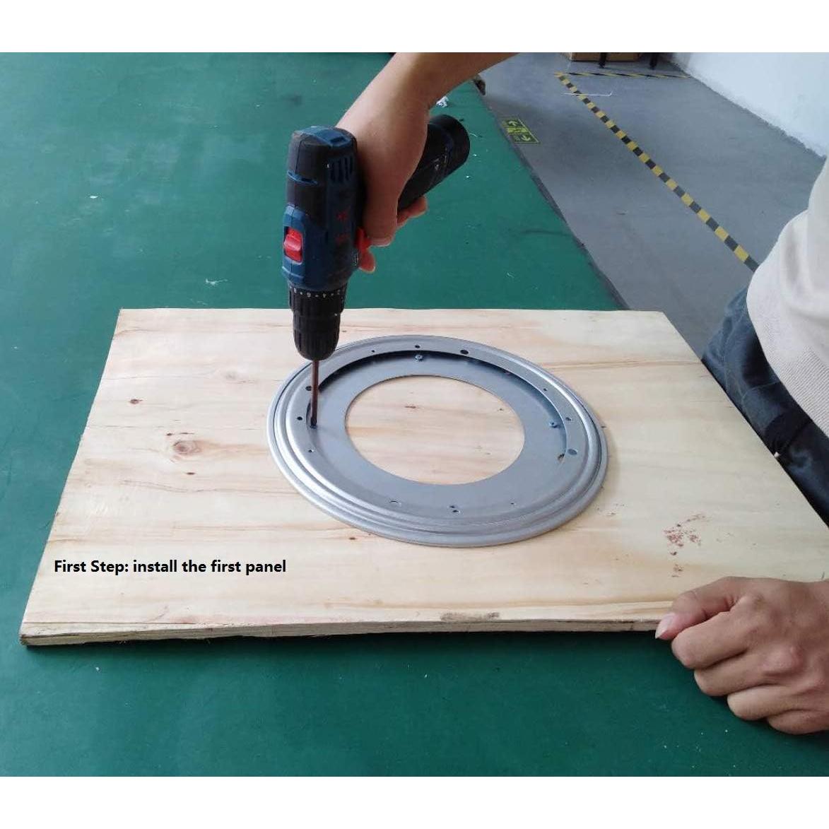 Base de Lazy Susan 30.5cm BlueNatHxRPR Aluminio Plateado