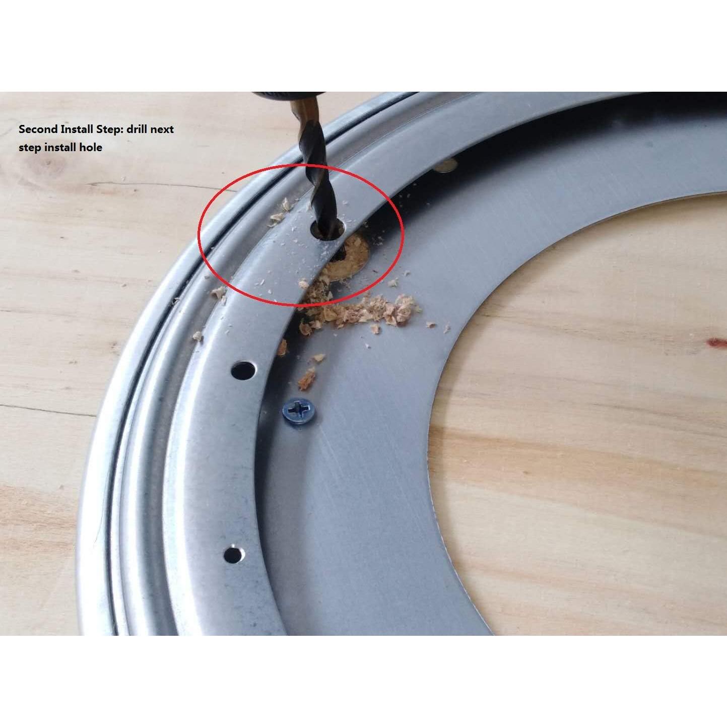 Base de Lazy Susan 30.5cm BlueNatHxRPR Aluminio Plateado