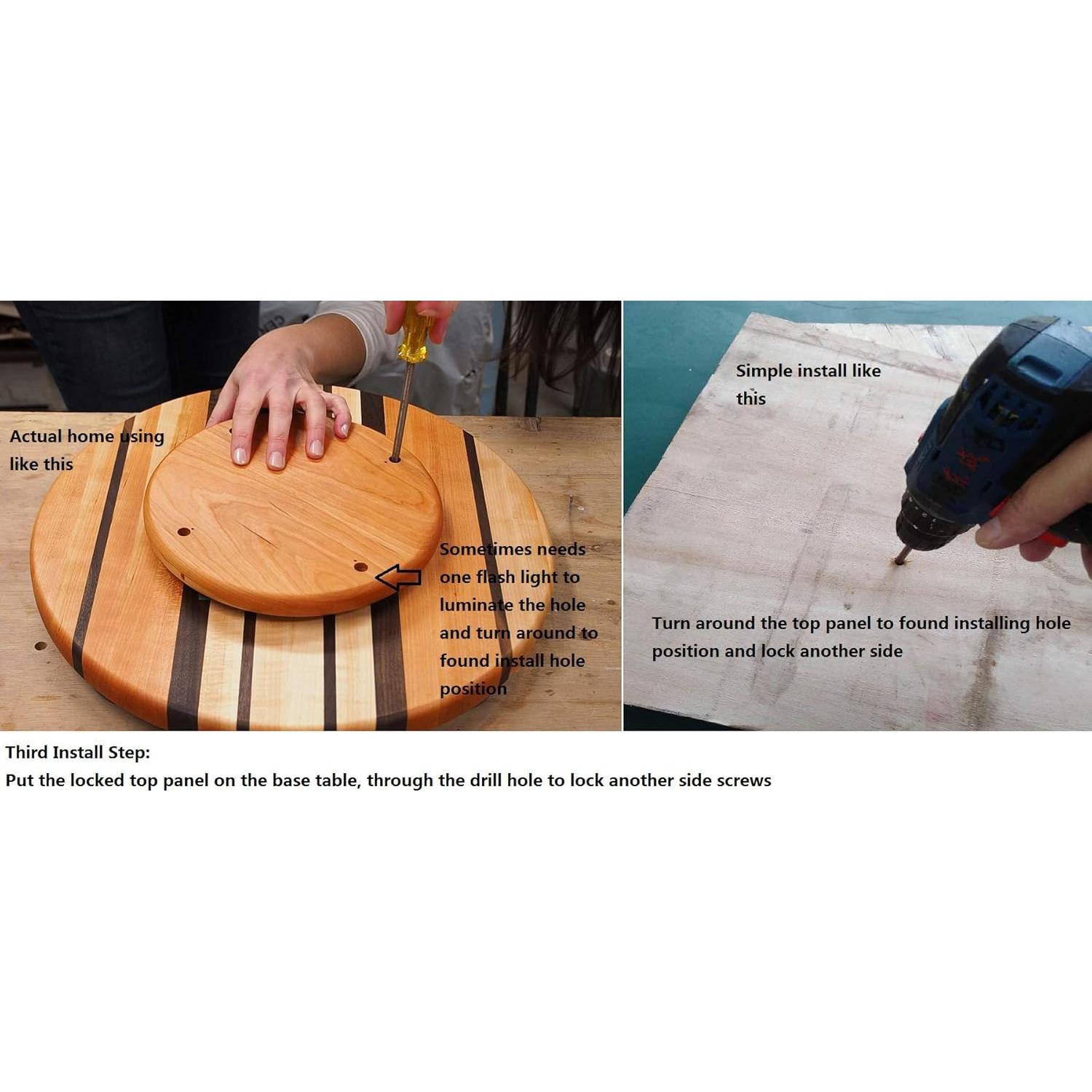 Base de Lazy Susan 30.5cm BlueNatHxRPR Aluminio Plateado