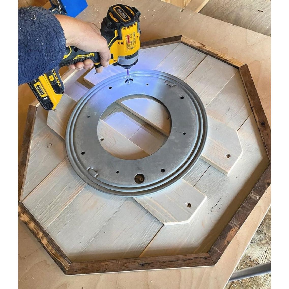 Base de Lazy Susan 30.5cm BlueNatHxRPR Aluminio Plateado