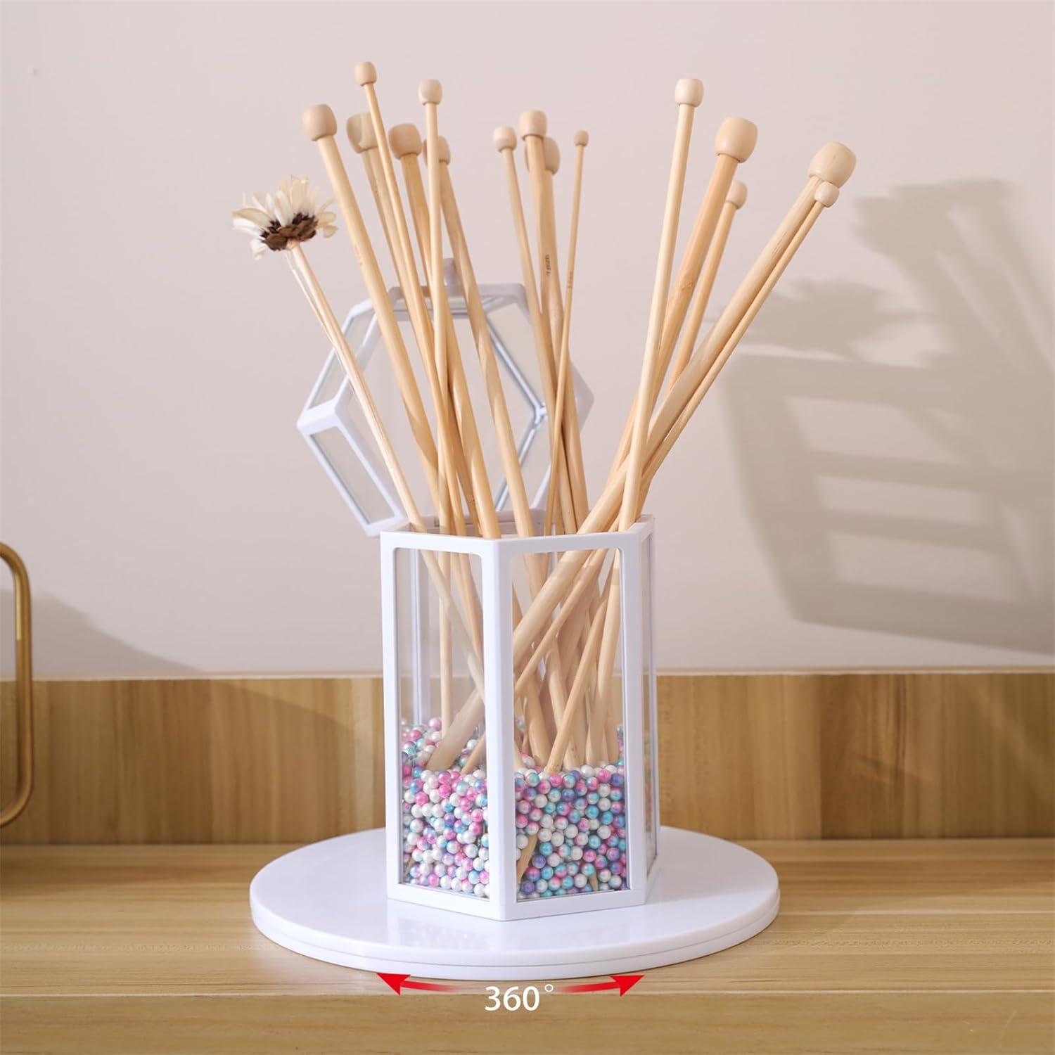 Giratorio Lazy Susan 10 cm Acrílico Blanco Soporta 9 kg