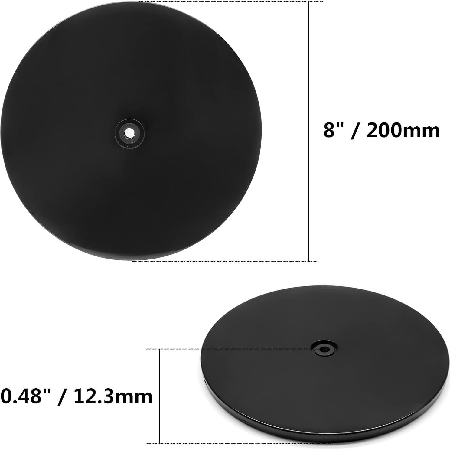 Plato Giratorio Acrílico Jersvimc 20cm Negro Multiusos