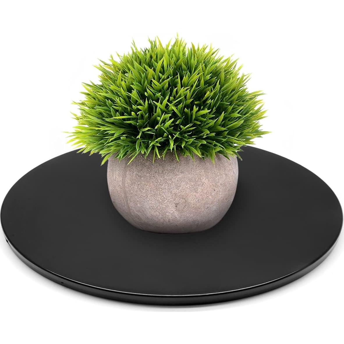 Plato Giratorio Acrílico Jersvimc 20cm Negro Multiusos