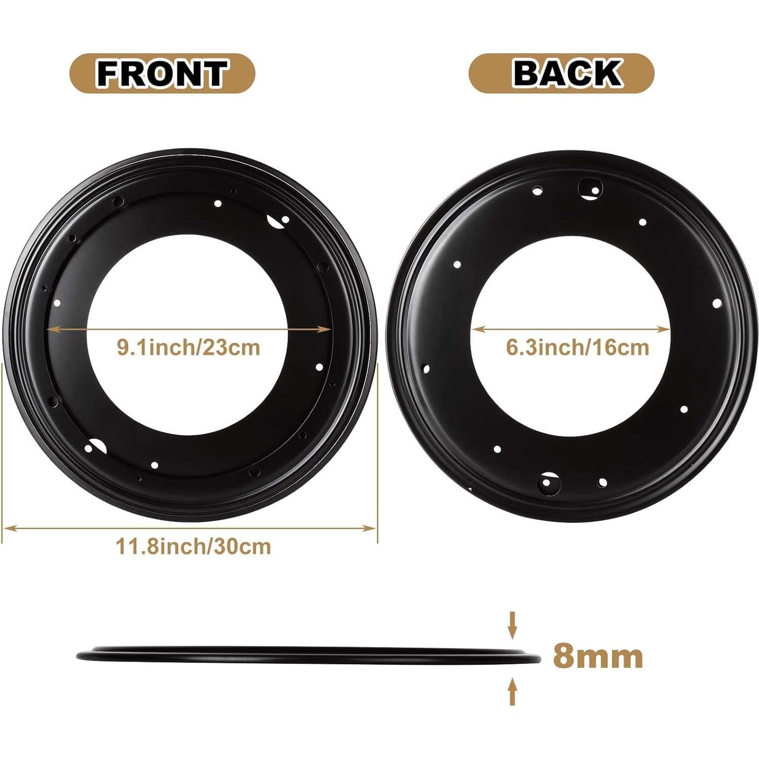 Lazy Susan Giratoria 30 cm 4 Piezas Acero Galvanizado 453.6 kg