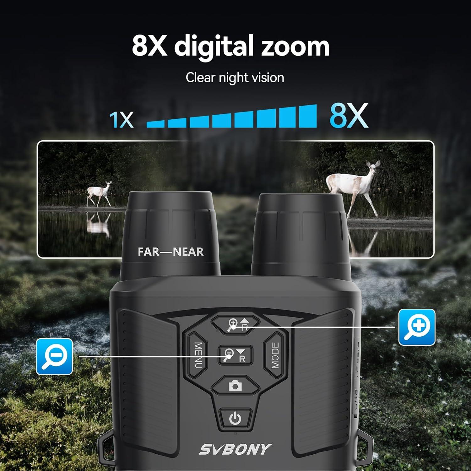 Binoculares de Visión Nocturna SVBONY SA206 4K 36MP 8x