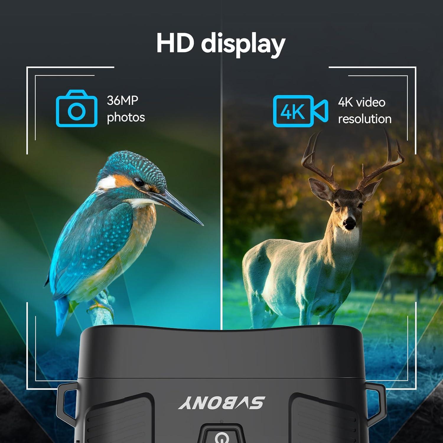 Binoculares de Visión Nocturna SVBONY SA206 4K 36MP 8x