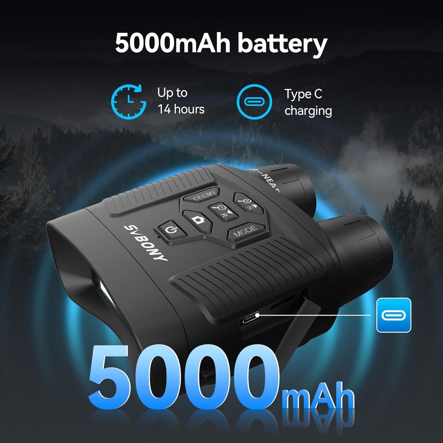 Binoculares de Visión Nocturna SVBONY SA206 4K 36MP 8x