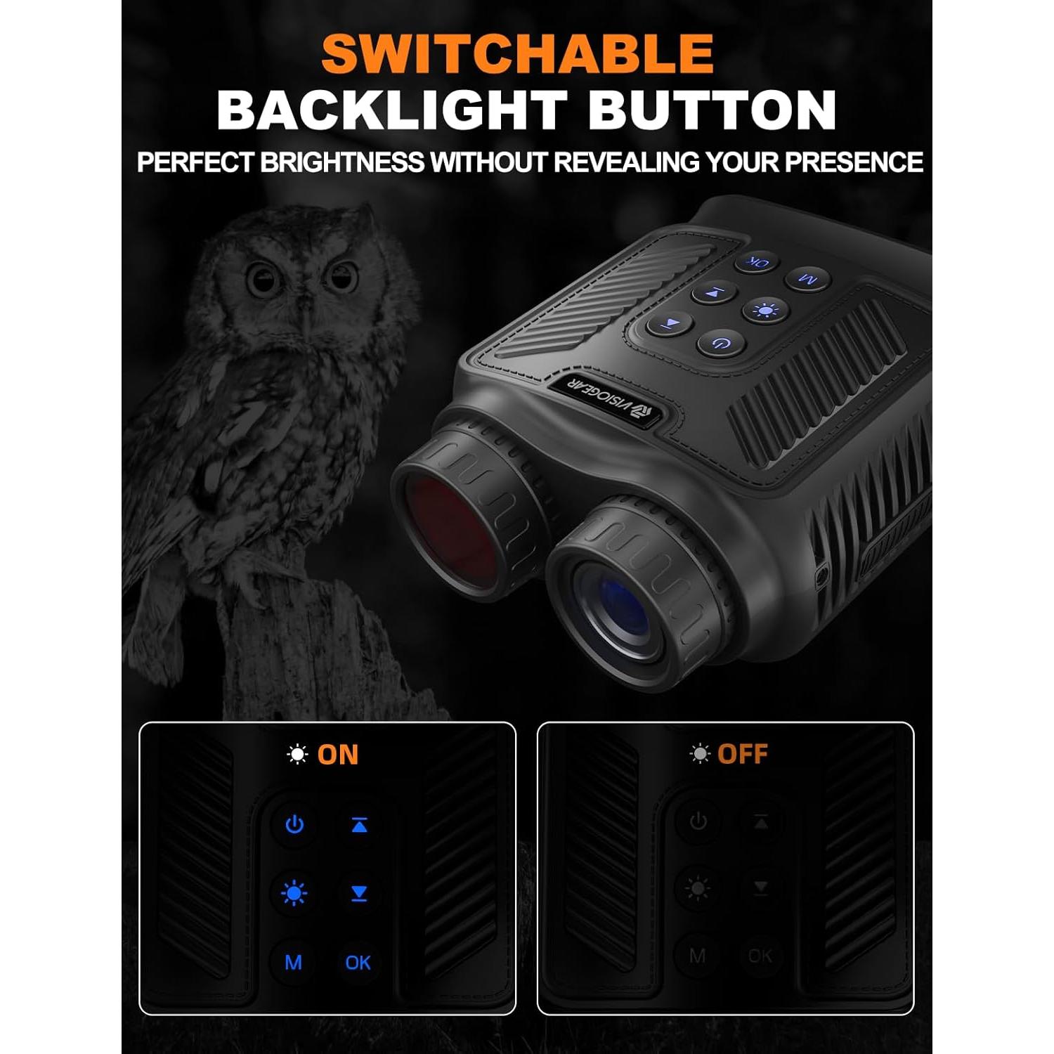 Gafas de Visión Nocturna NOVA 4K con Pantalla HD 3" y 32GB