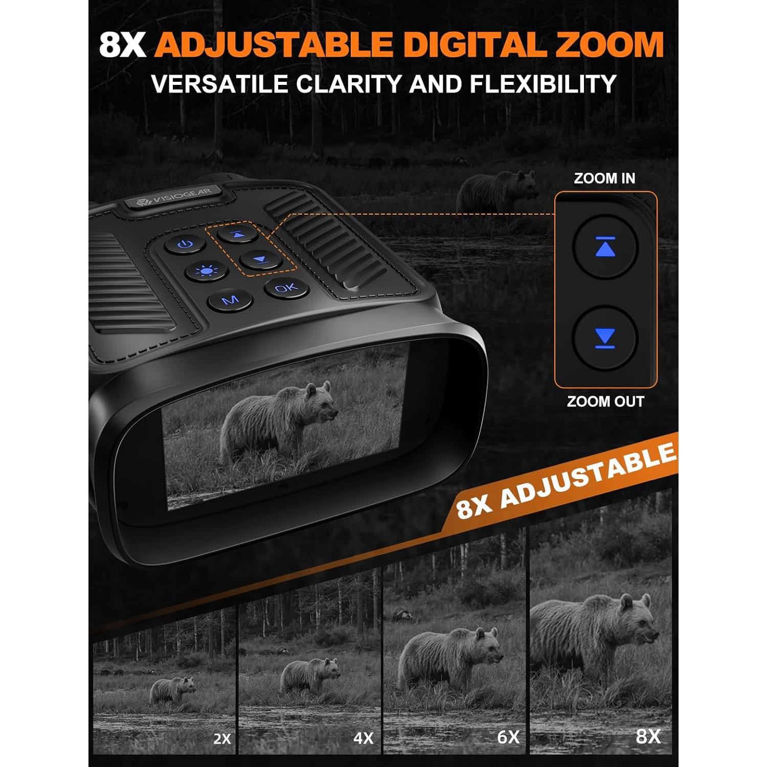 Gafas de Visión Nocturna NOVA 4K con Pantalla HD 3" y 32GB