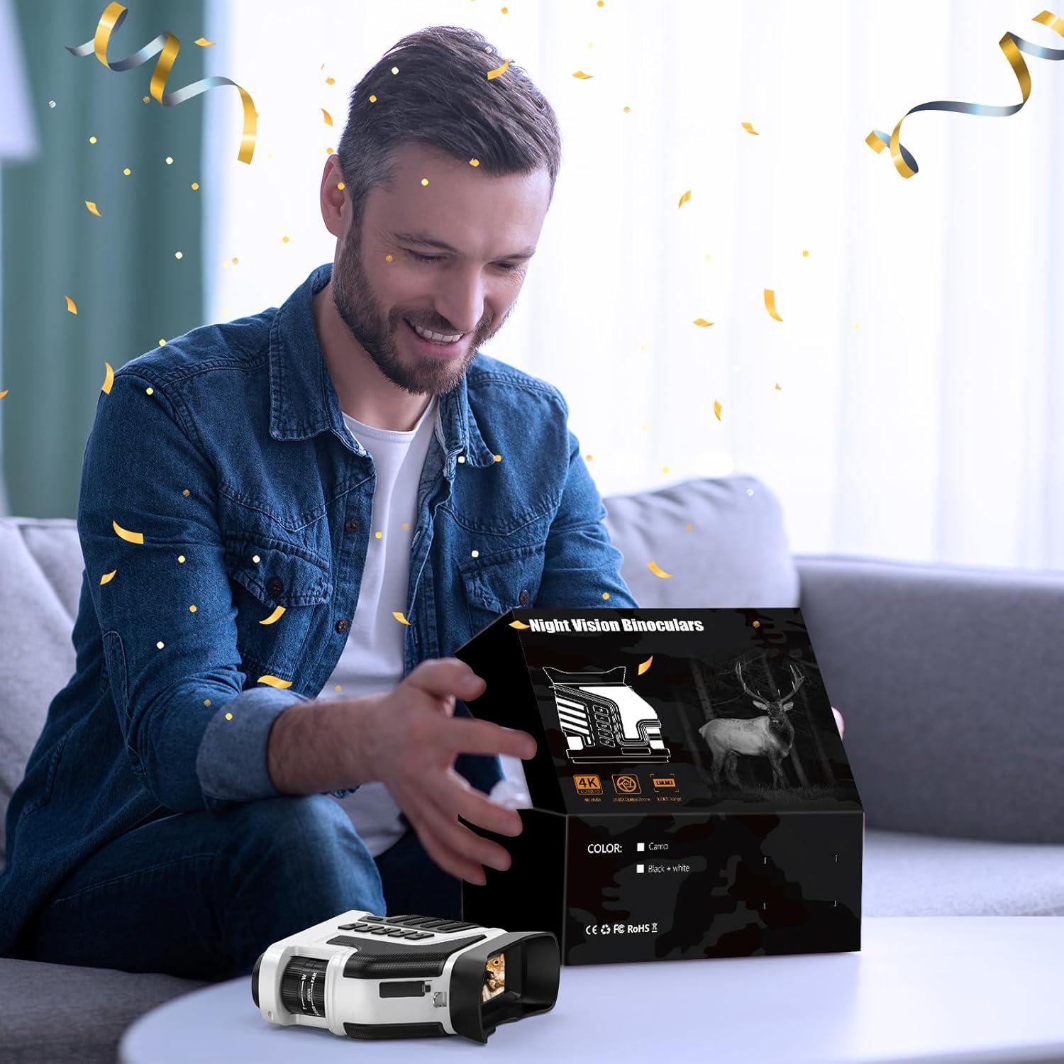 Gafas de Visión Nocturna 4K LEEDEER con Rango 396m