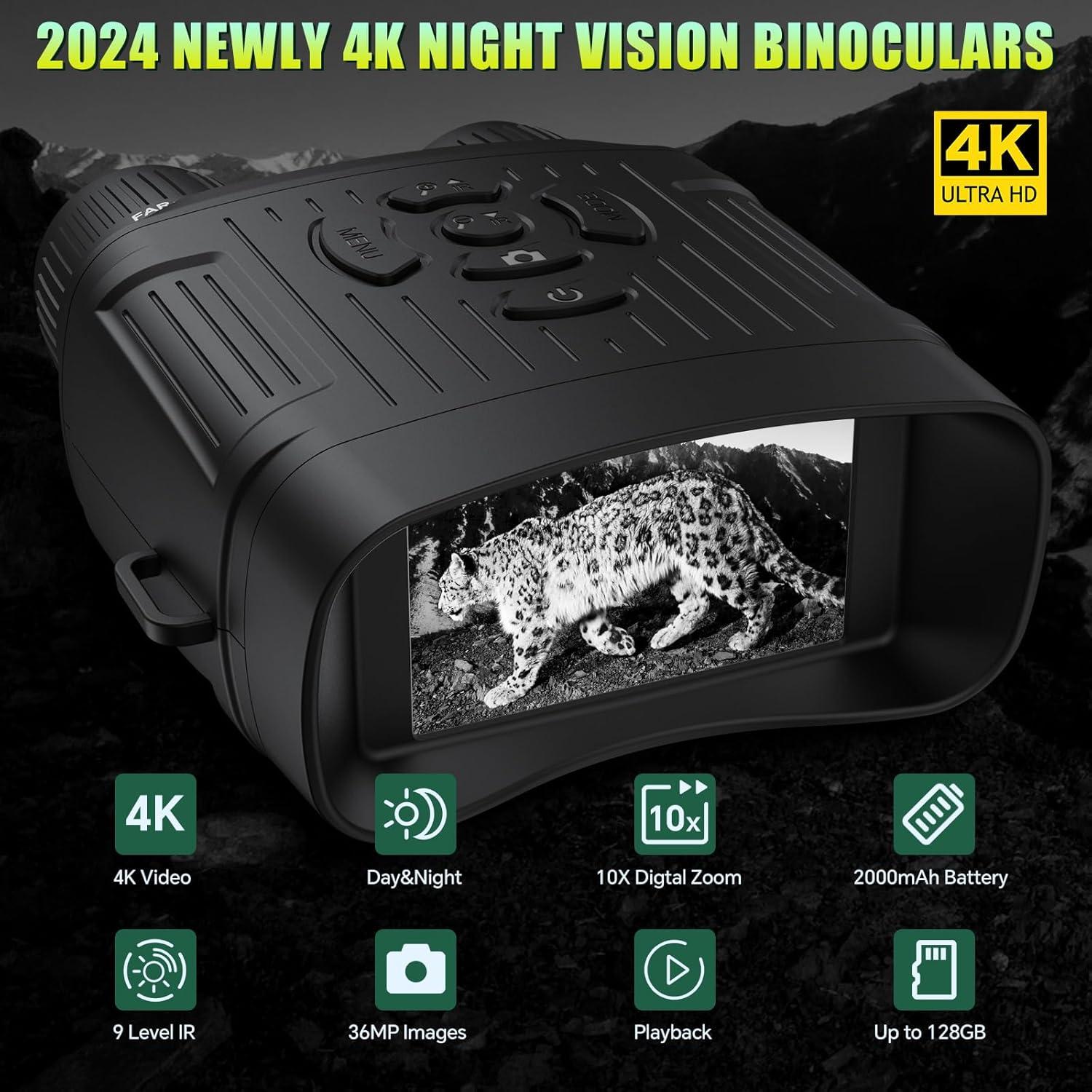 Gafas de Visión Nocturna Profey NV7000 4K con Pantalla 3''