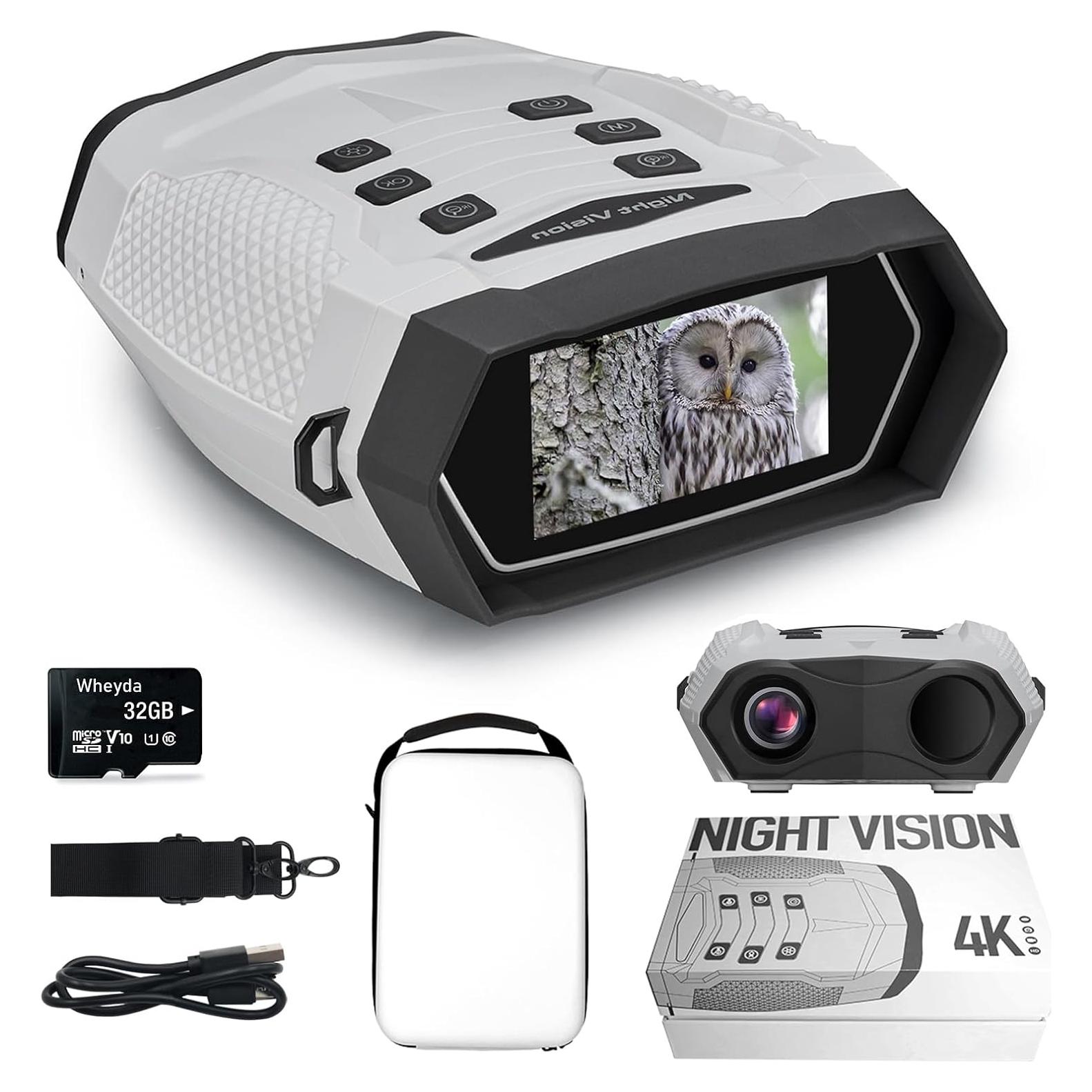 Gafas de Visión Nocturna Wheyda 4K 48MP Zoom 8X 600m