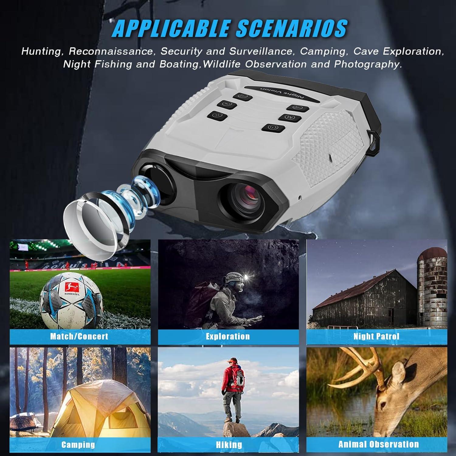 Gafas de Visión Nocturna Wheyda 4K 48MP Zoom 8X 600m