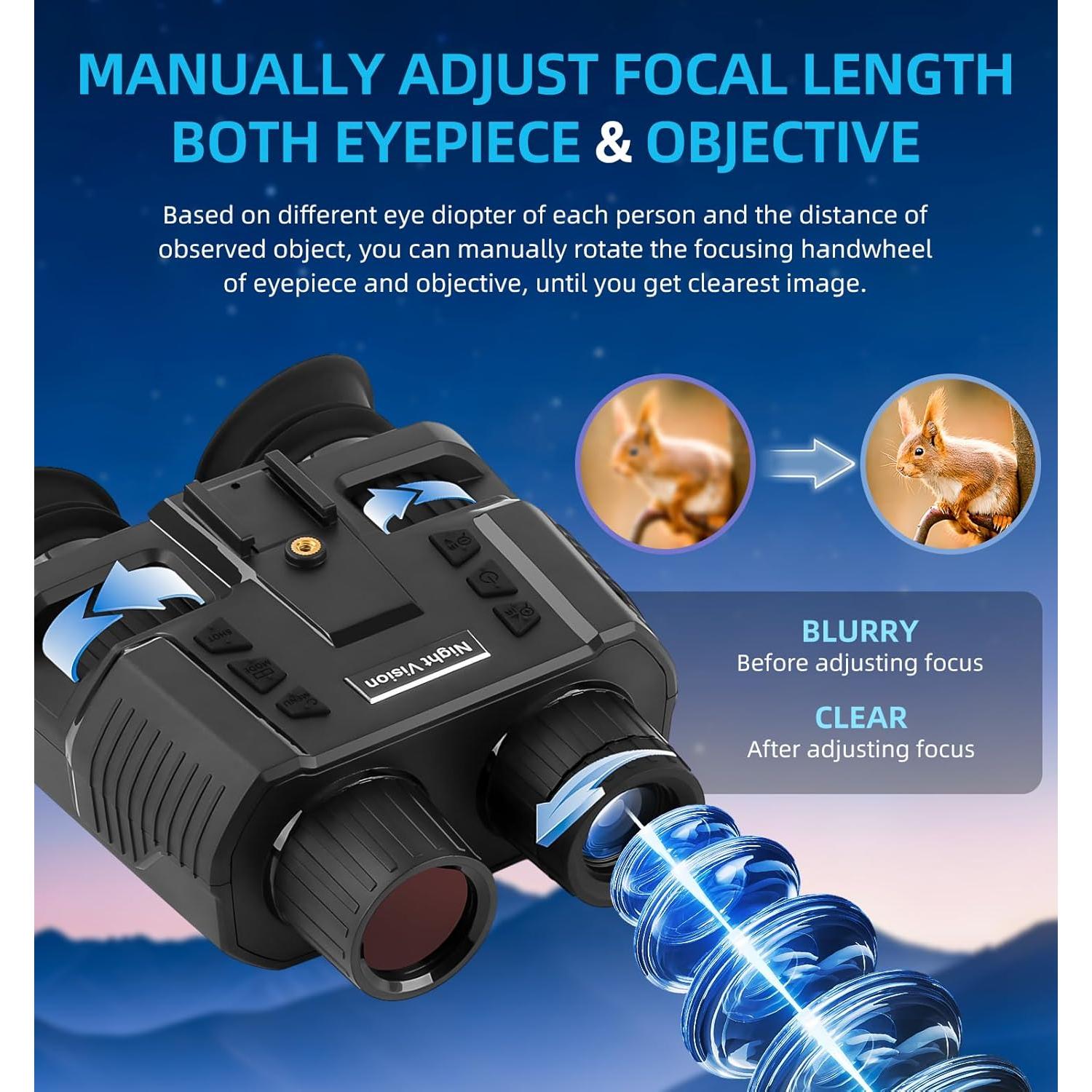 Gafas de Visión Nocturna BETTITOPE NV8000 980FT 7X Zoom