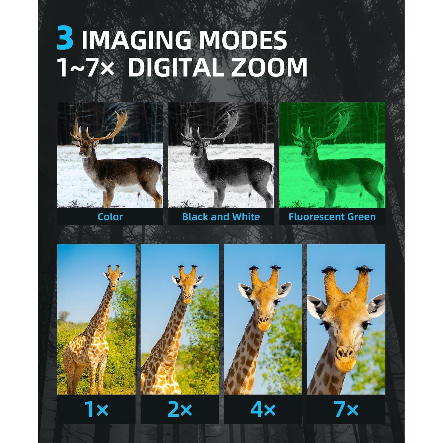 Gafas de Visión Nocturna BETTITOPE NV8000 980FT 7X Zoom