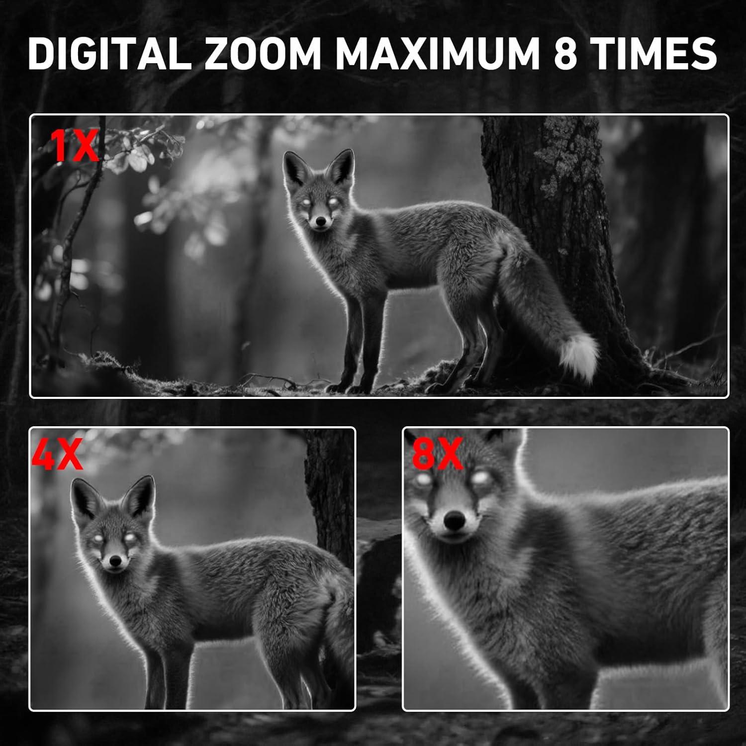 Gafas de Visión Nocturna Digital 4K TRV - Zoom 8X, Rango 300M