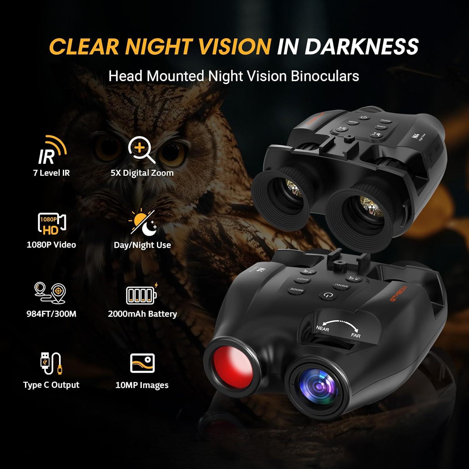 Gafas de Visión Nocturna GTMEDIA N4 Infrarrojas 300m