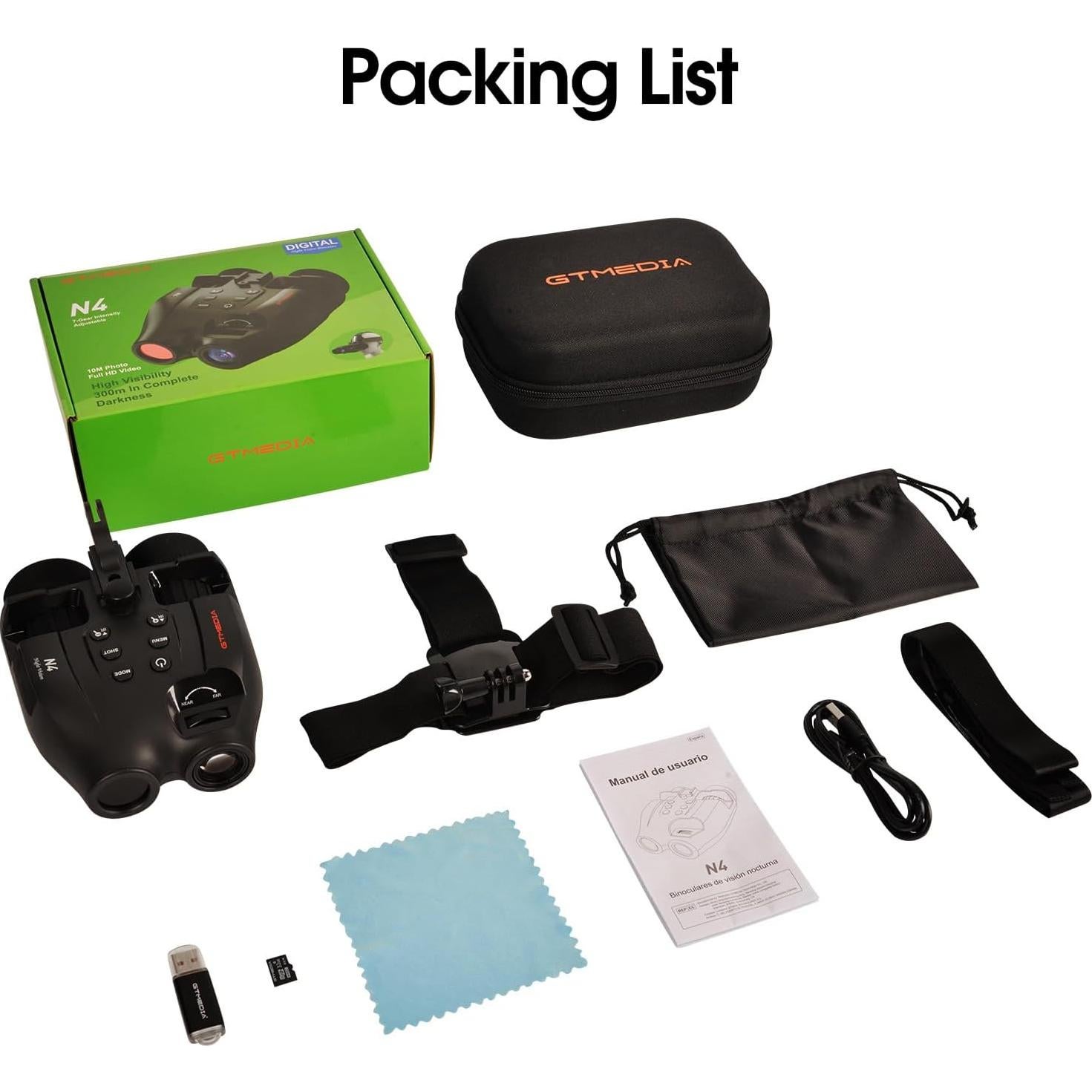 Gafas de Visión Nocturna 4K XYTEC N4, Zoom Digital 5X, Infrarrojo