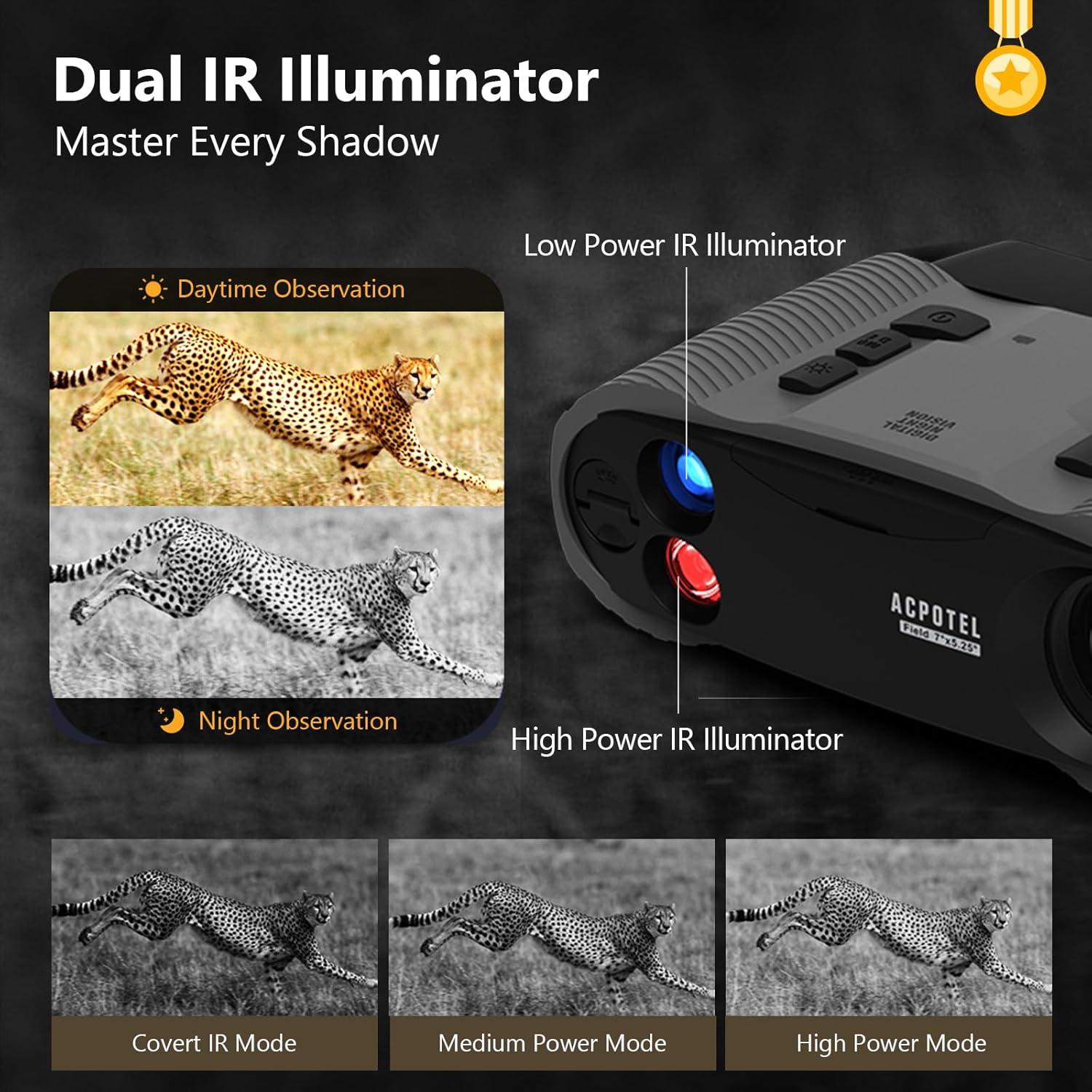 Binoculares de Visión Nocturna ACPOTEL BNV21 4K 8X Infrarrojos