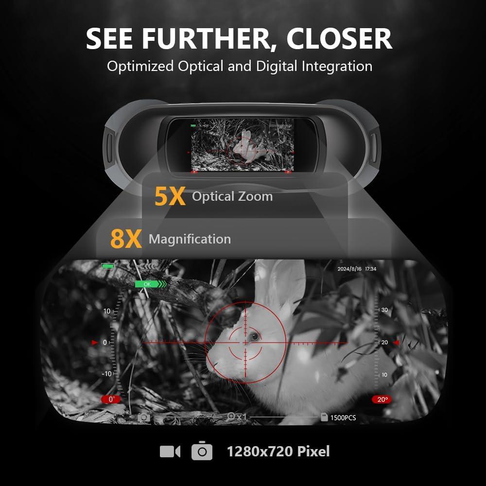 Binoculares de Visión Nocturna ACPOTEL BNV21 4K 8X Infrarrojos
