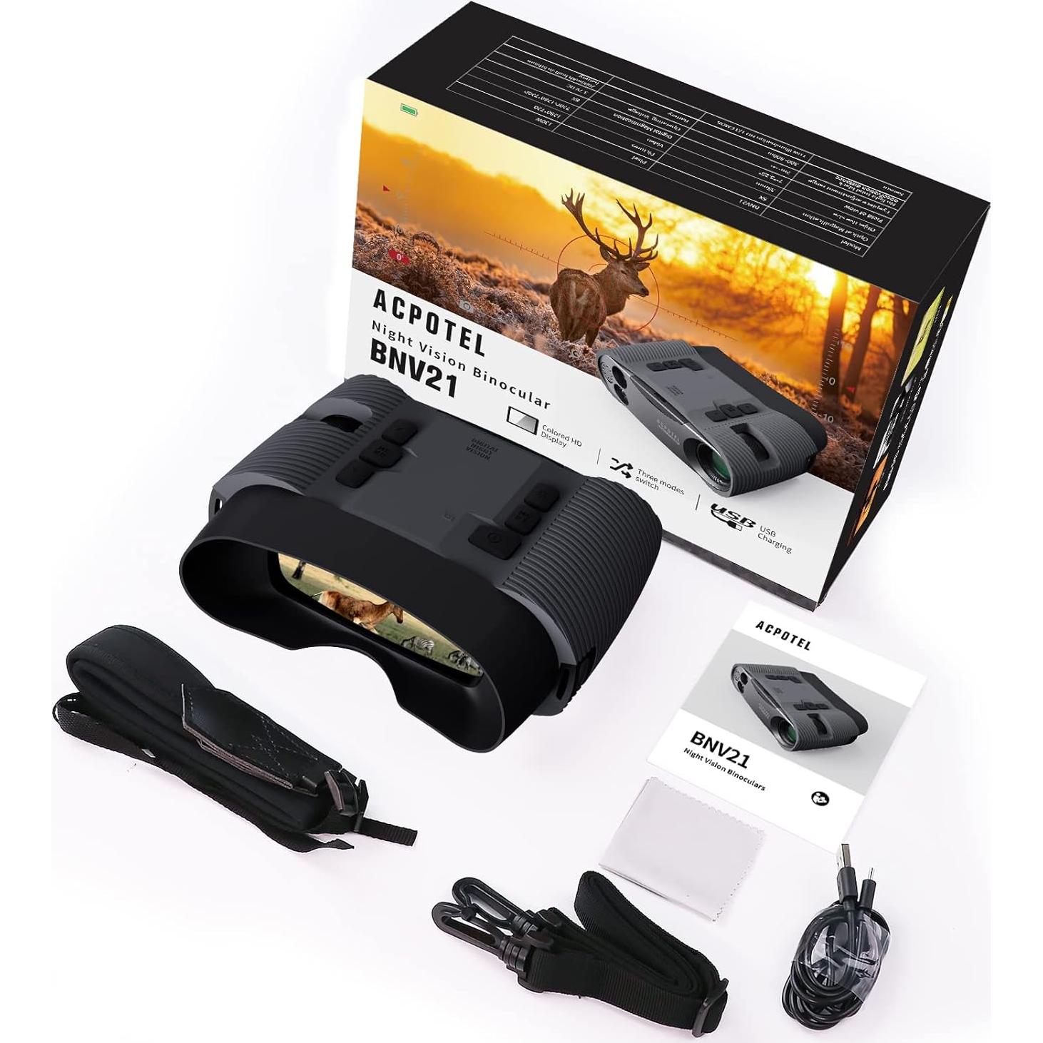 Binoculares de Visión Nocturna ACPOTEL BNV21 4K 8X Infrarrojos