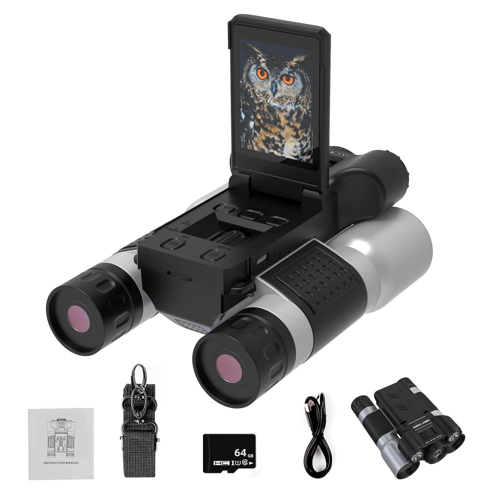 Binoculares de Visión Nocturna DYNASCO 4K Infrarrojos HD 64GB