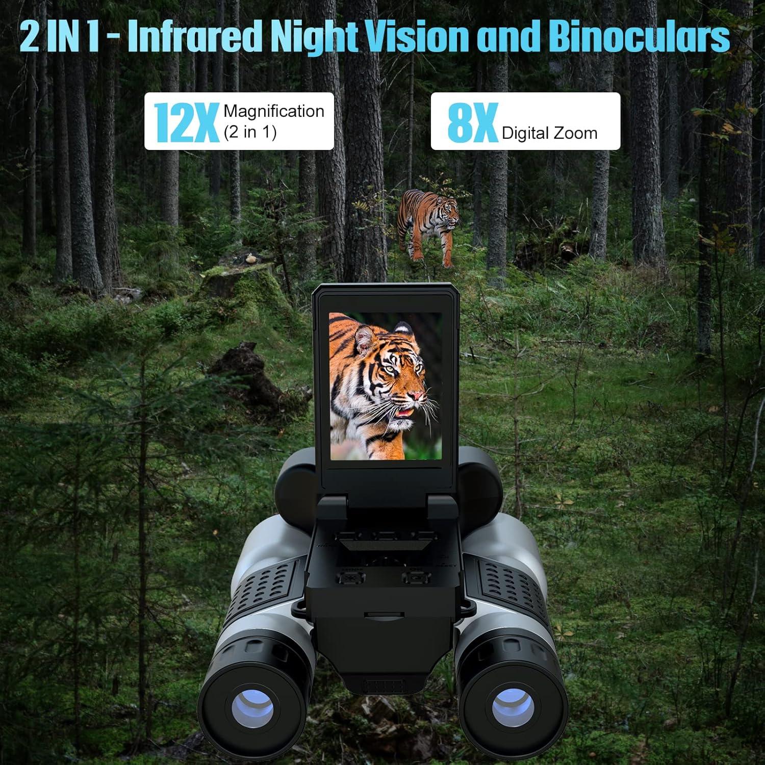 Binoculares de Visión Nocturna DYNASCO 4K Infrarrojos HD 64GB