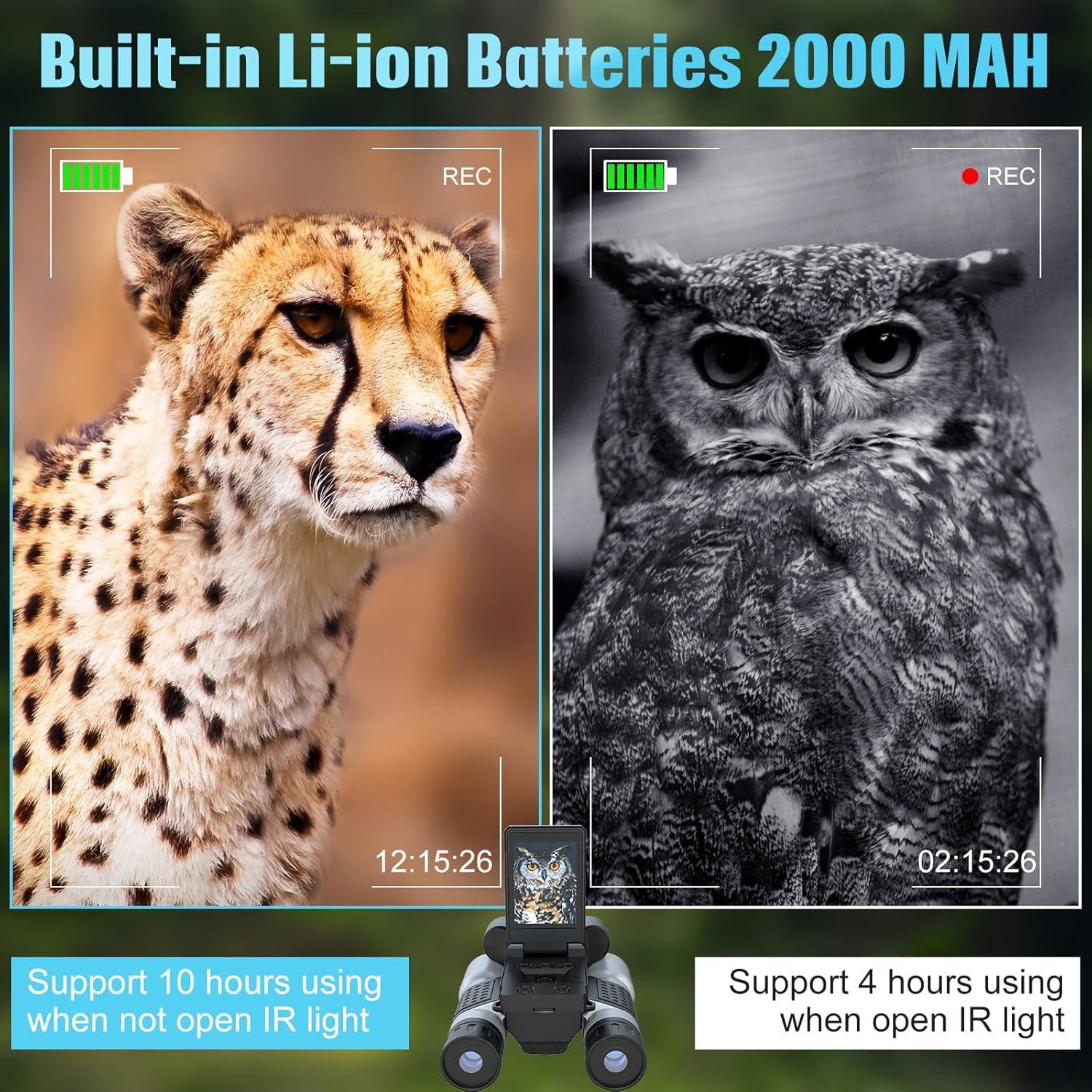 Binoculares de Visión Nocturna DYNASCO 4K Infrarrojos HD 64GB