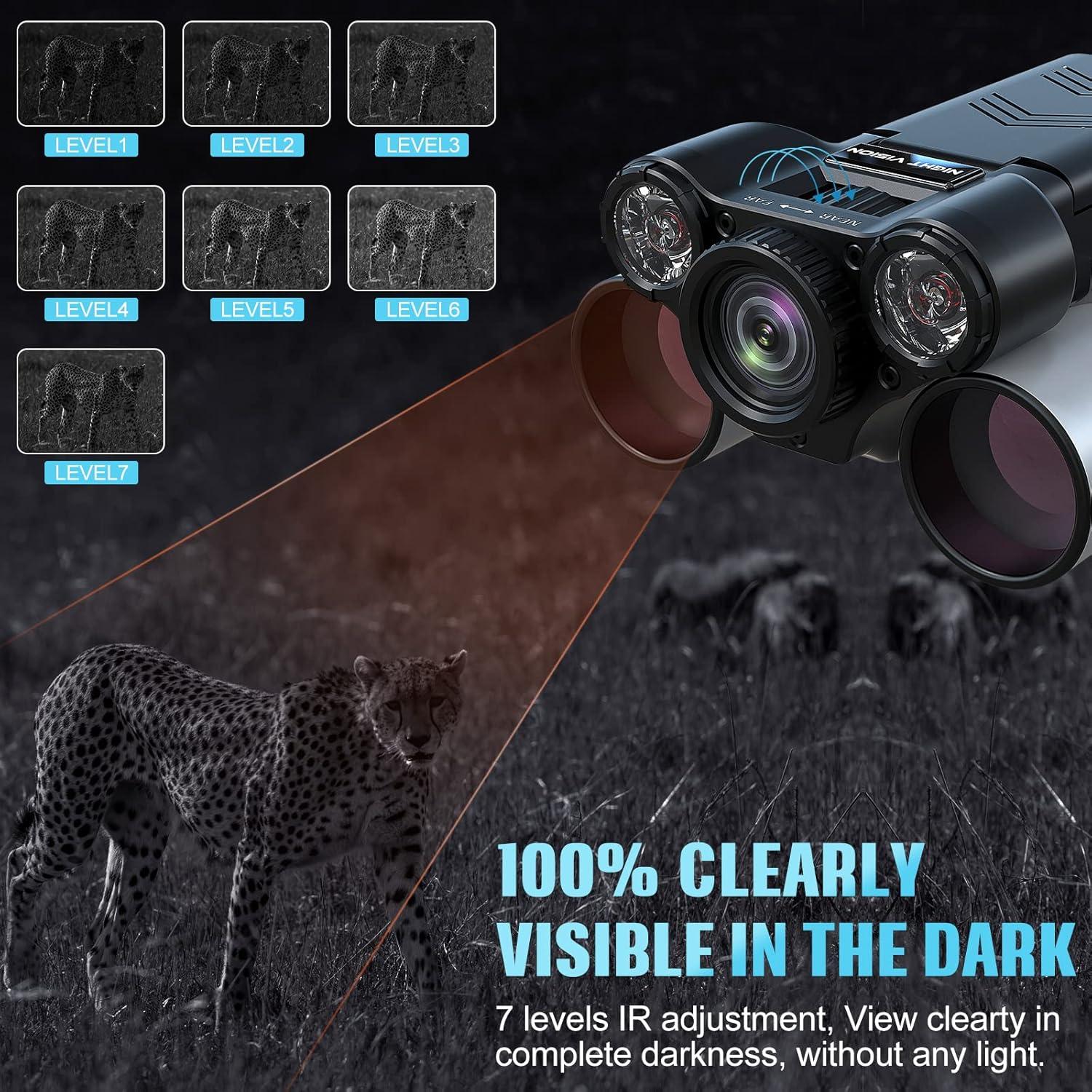 Binoculares de Visión Nocturna DYNASCO 4K Infrarrojos HD 64GB