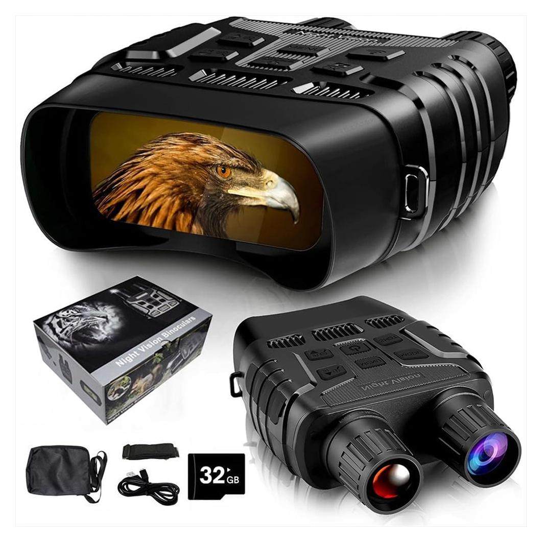 Gafas de Visión Nocturna EliteZ 4K, Zoom Digital 8X, 32GB