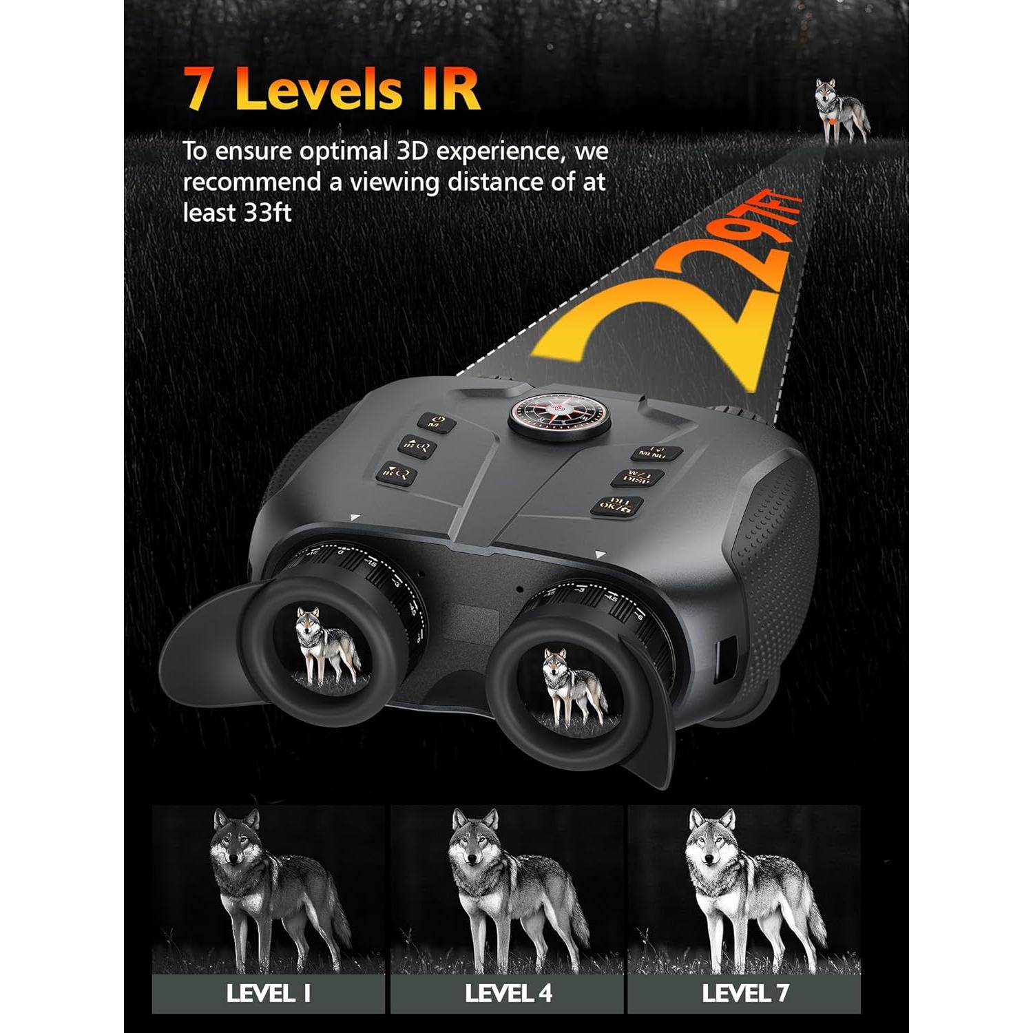 Gafas de Visión Nocturna Infrarroja ZIMOCE 700m 6x Zoom