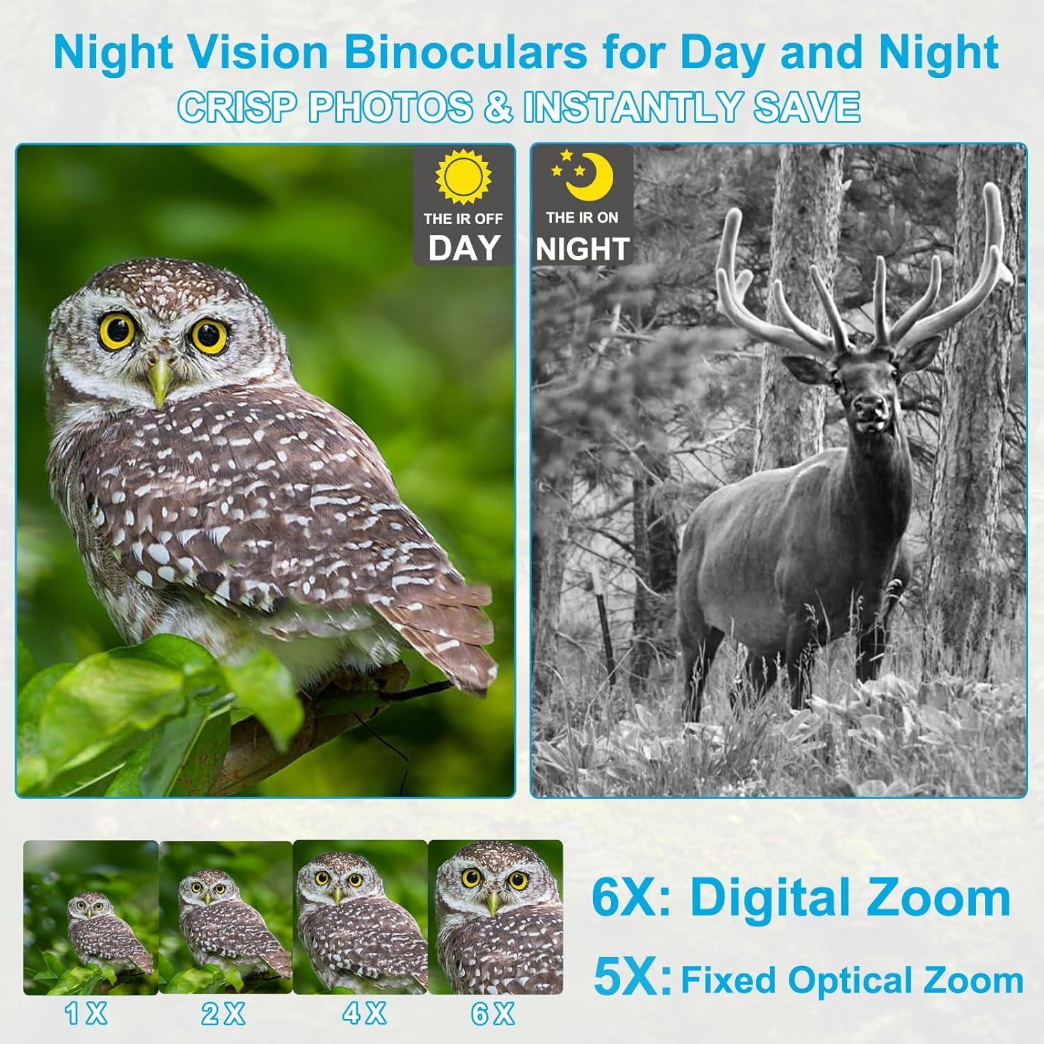 Binoculares de Visión Nocturna AUPABU 4K 6X Zoom Digital