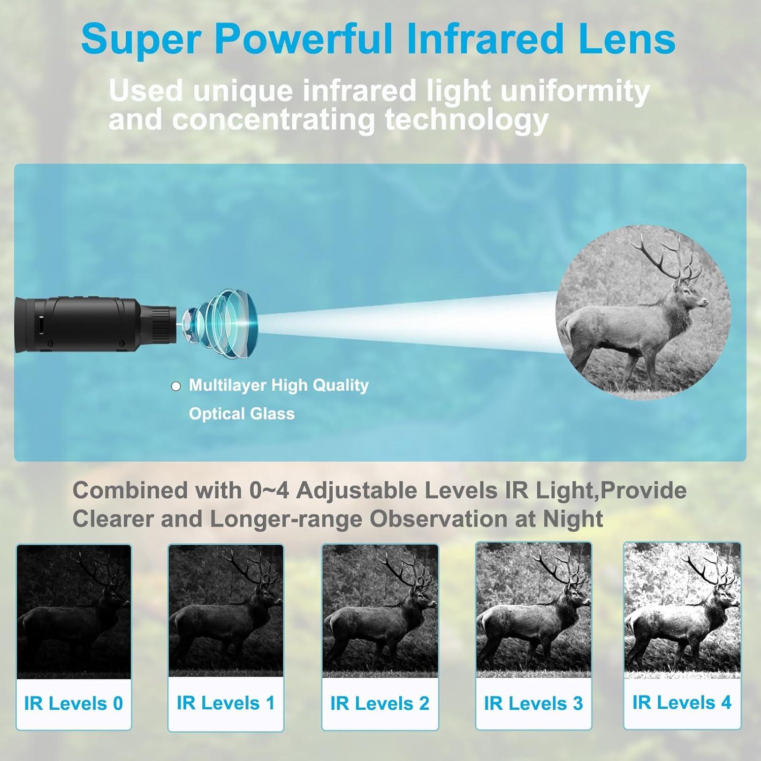 Binoculares de Visión Nocturna AUPABU 4K 6X Zoom Digital