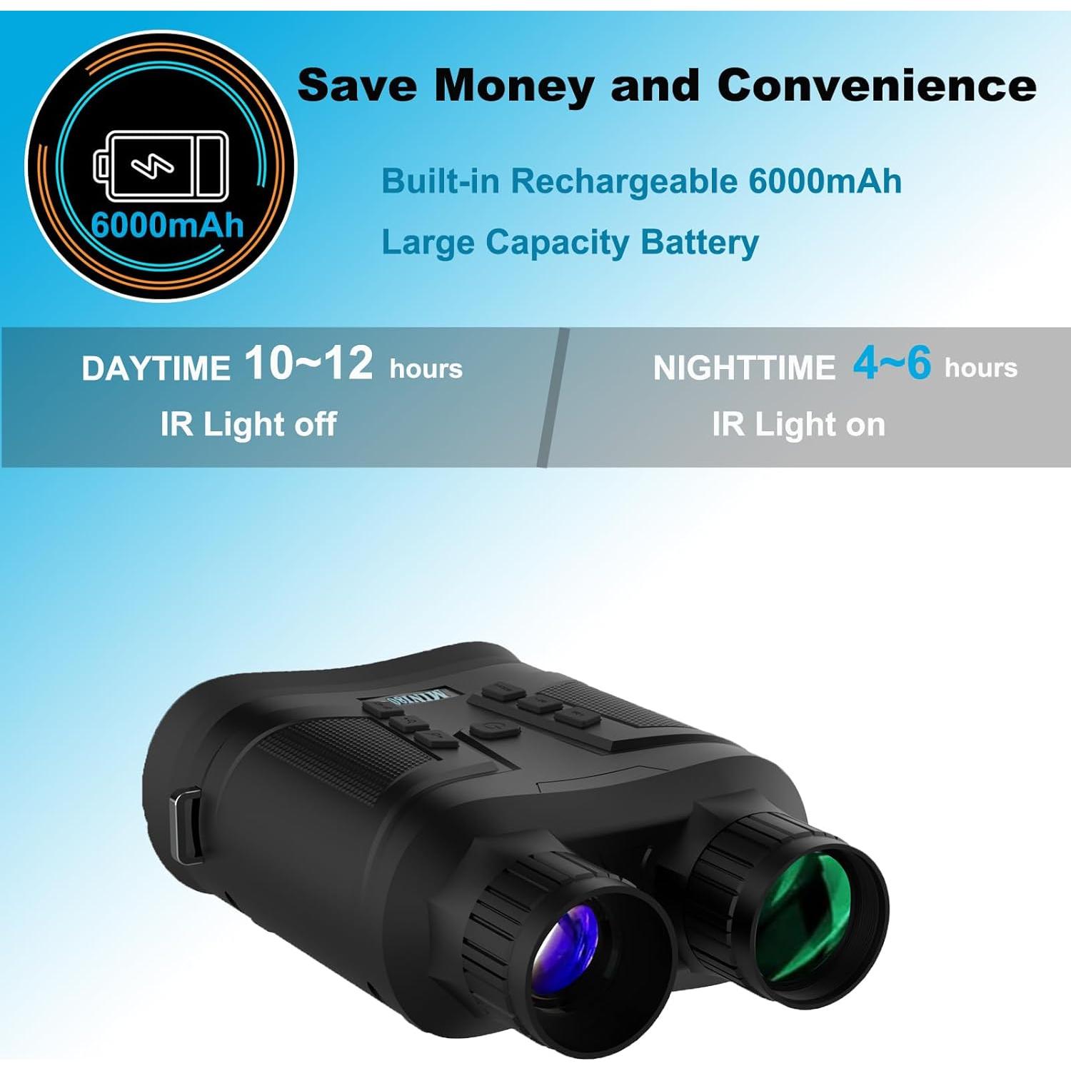 Binoculares de Visión Nocturna AUPABU 4K 6X Zoom Digital