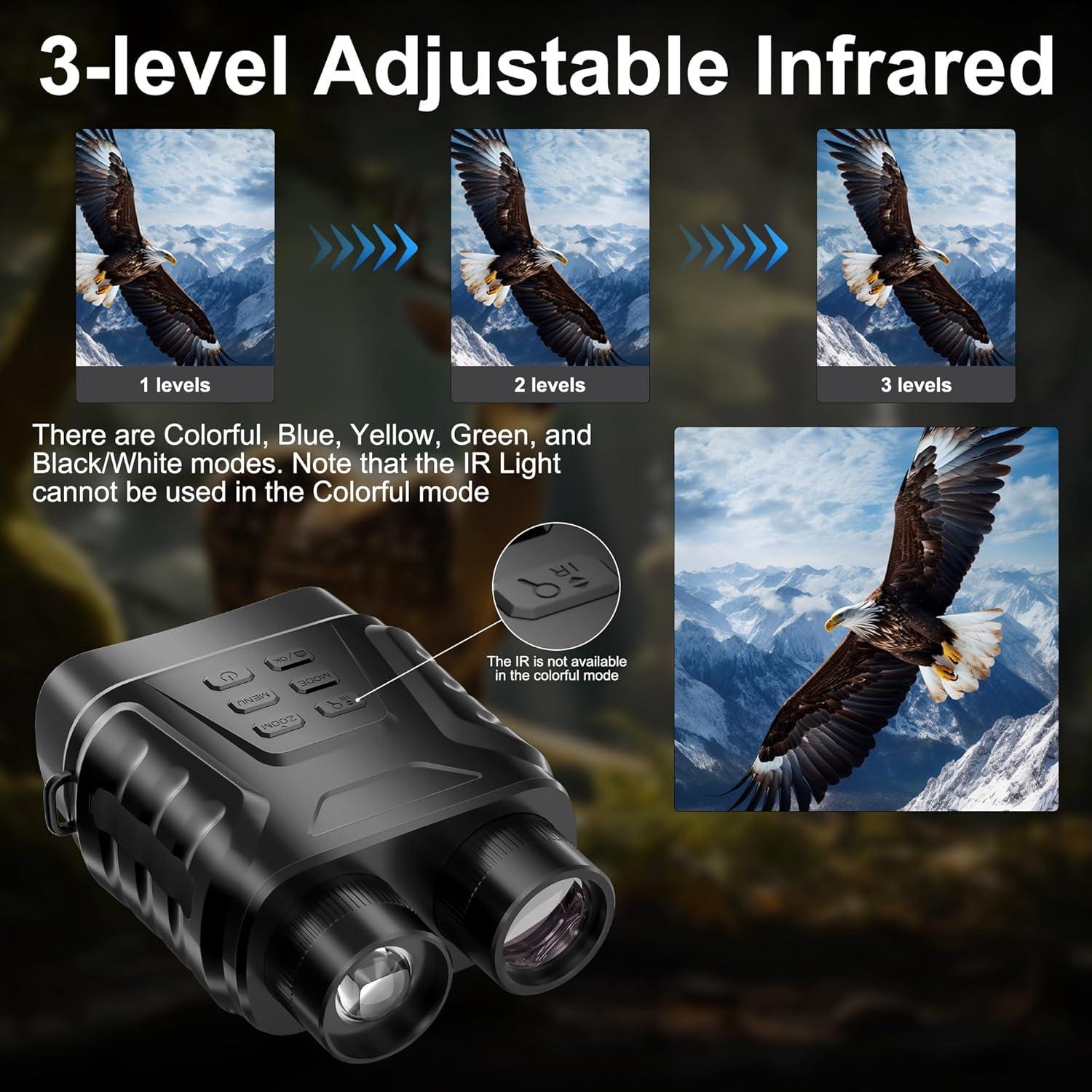 Gafas de Visión Nocturna Infrarrojas 4K Highbrain 8X TFT 3"